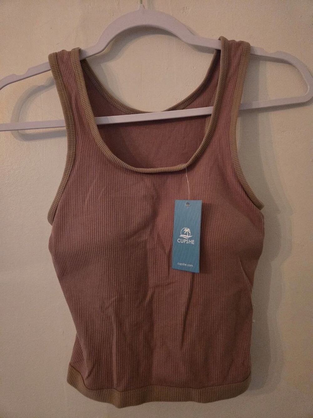 Cupshe Cotton Tank Top XS NWT Casual Basic Summer Tee Shirt